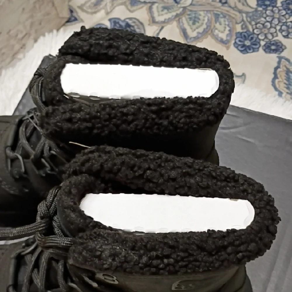 New Sorel Scout 87 Black Insulated Winter Lace-Up Waterproof HIking Boots 10